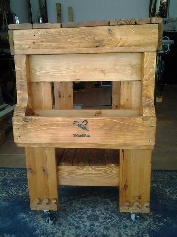 recycled  pallet kitchen island table