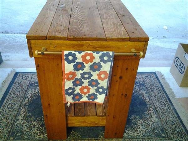 upcycled pallet kitchen island table