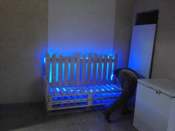 upcycled pallet sofa with lights