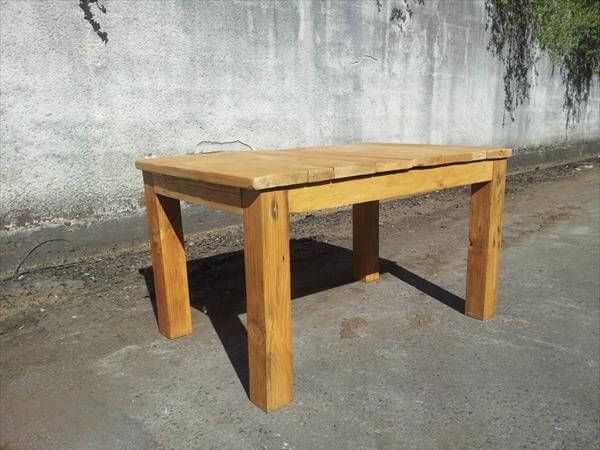 handmade reclaimed wood dining table