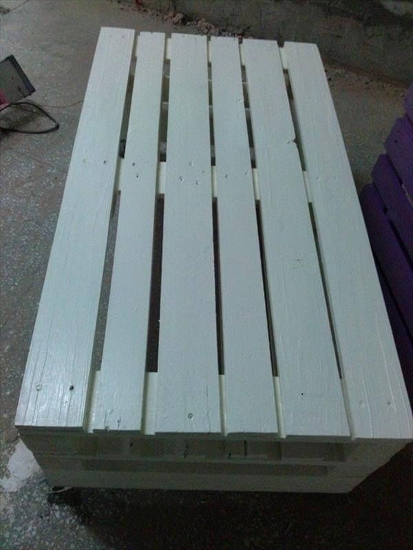 upcycled pallet white coffee table