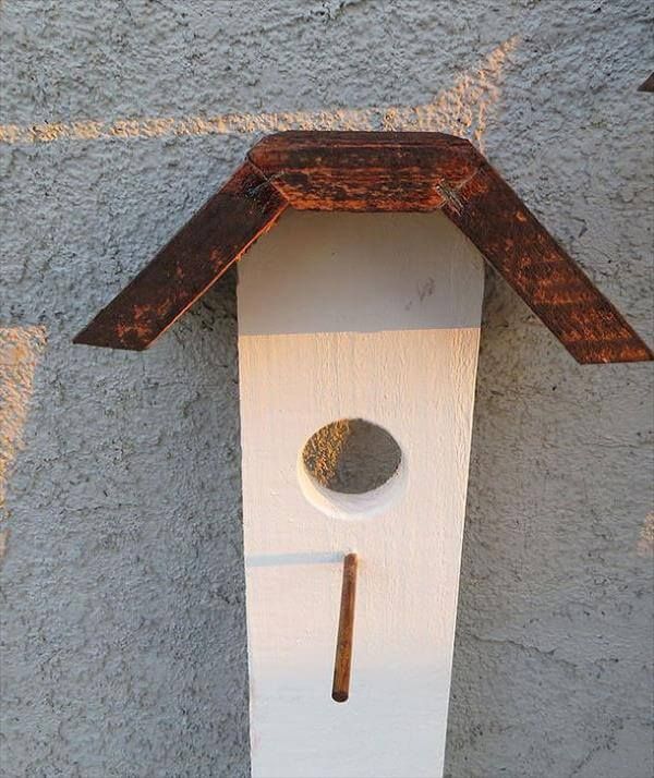 pallet birdhouse plank for garden fence