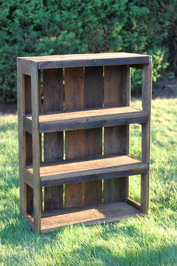 Diy Wood Pallet Bookshelf Tutorial