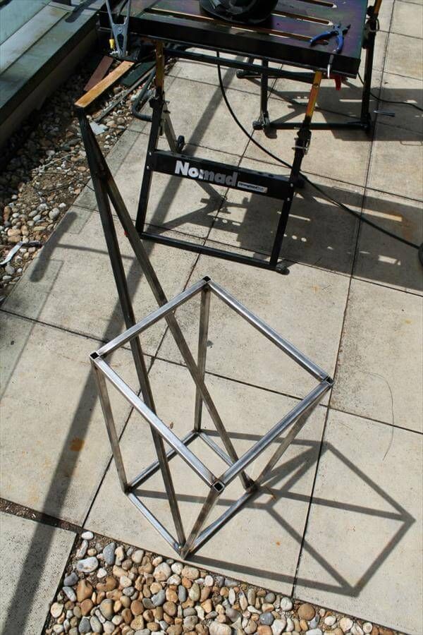 steel frame for the stool