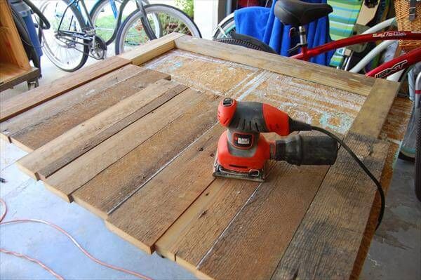 sanding of wood