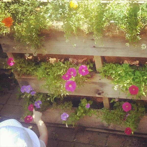 recycled pallet vertical planter