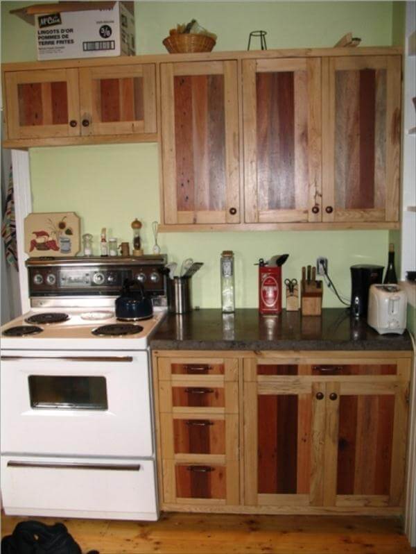 DIY Pallet  Kitchen  Cabinets  Low Budget Renovation 