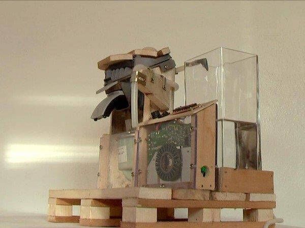 repurposed pallet modernized coffee maker