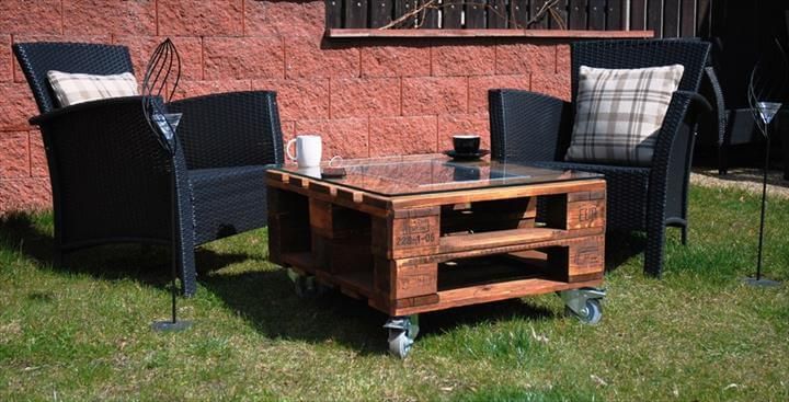 upcycled pallet solar paneled coffee table