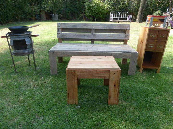 recycled pallet garden furniture