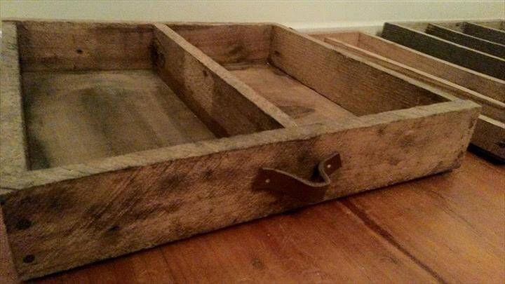 handmade wooden pallet tray