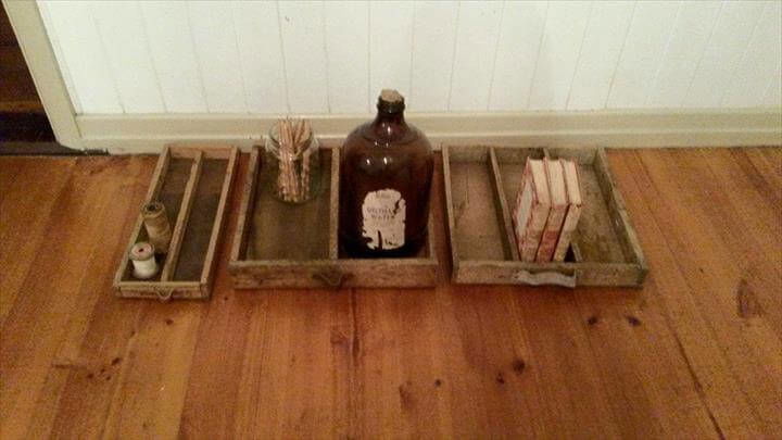 diy pallet custom built trays