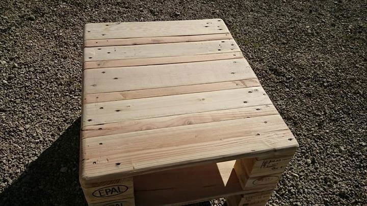 recycled pallet coffee table and media stand with storage