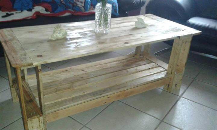 recycled pallet coffee table
