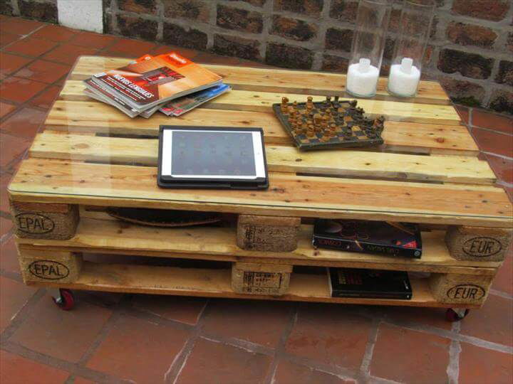 recycled pallet coffee table