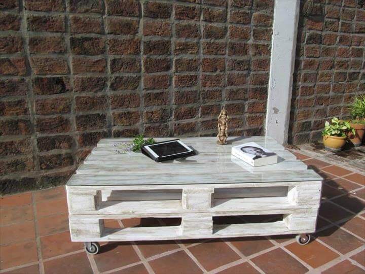 upcycled white coffee table with storage