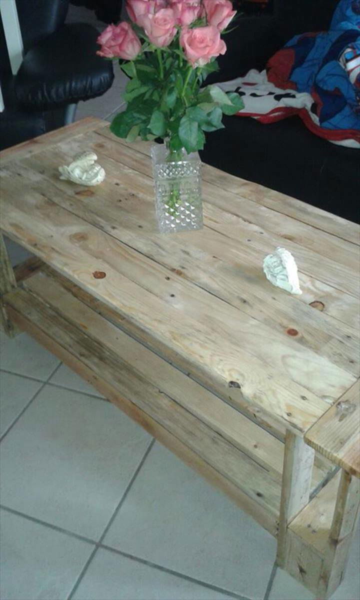 handmade wooden pallet coffee table