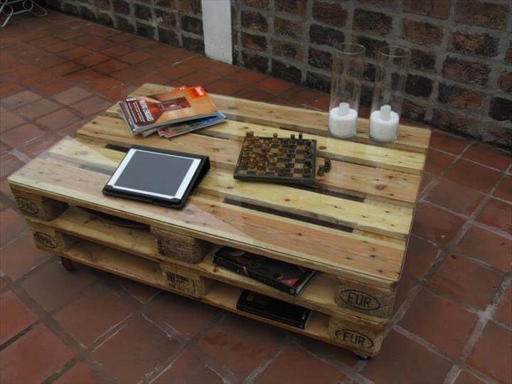 coffee table made of pallets