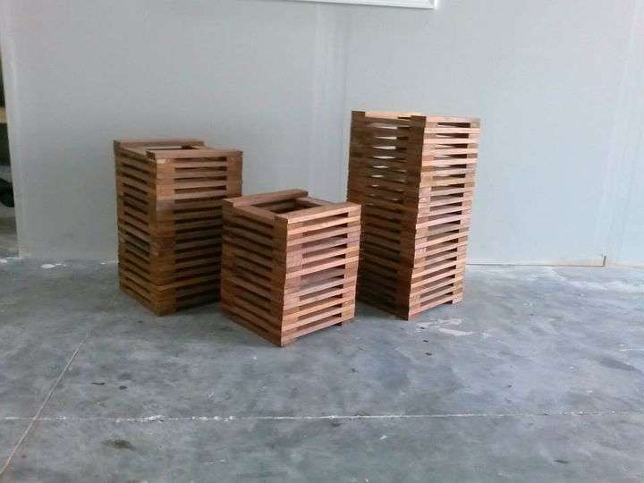 recycled pallet floor lamps