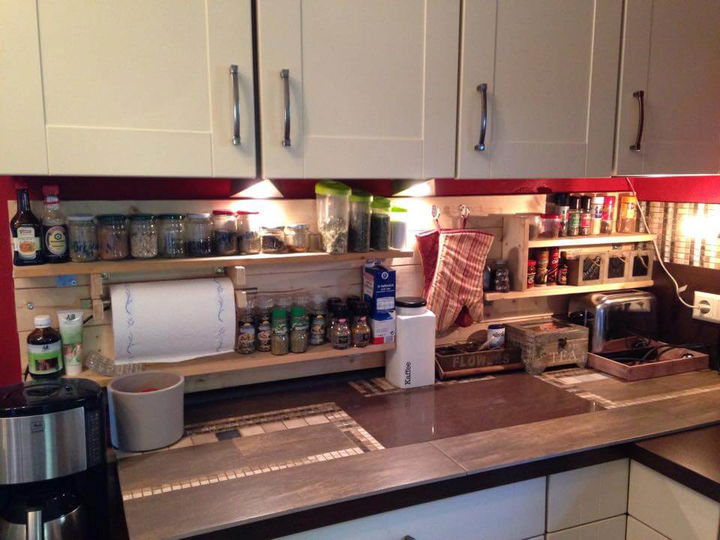 recycled pallet kitchen shelving and racking