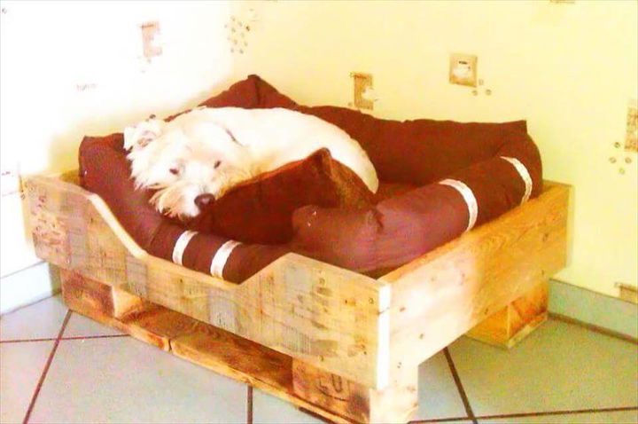 handcrafted pallet dog bed