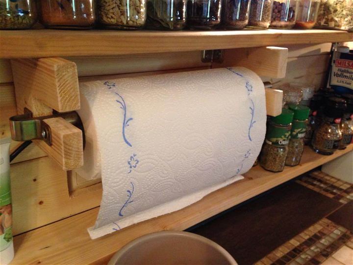 reclaimed pallet paper towel holder