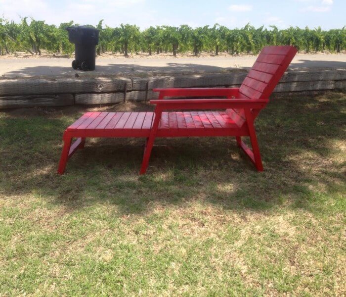 handmade wooden outdoor lounger and daybed