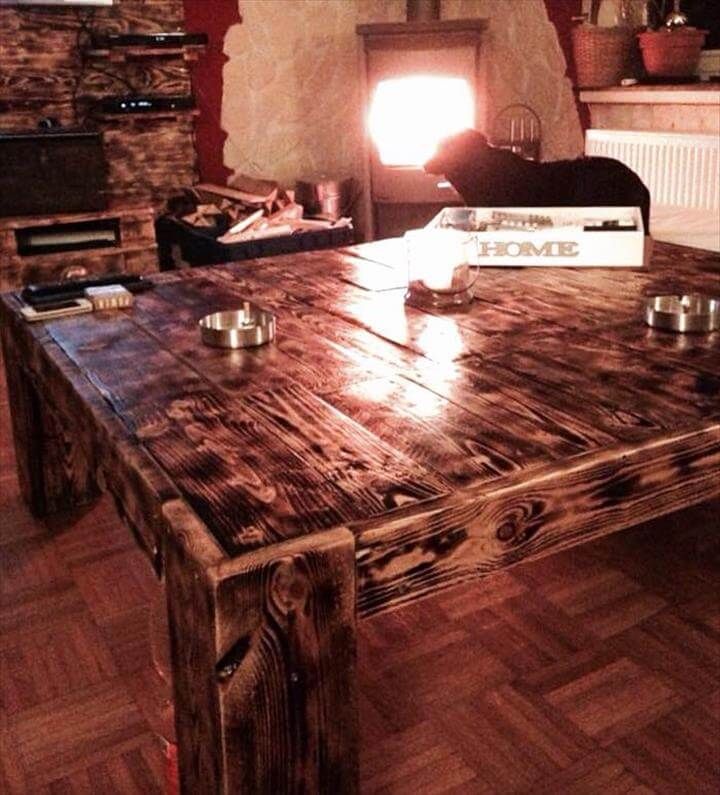 wooden pallet antique coffee table