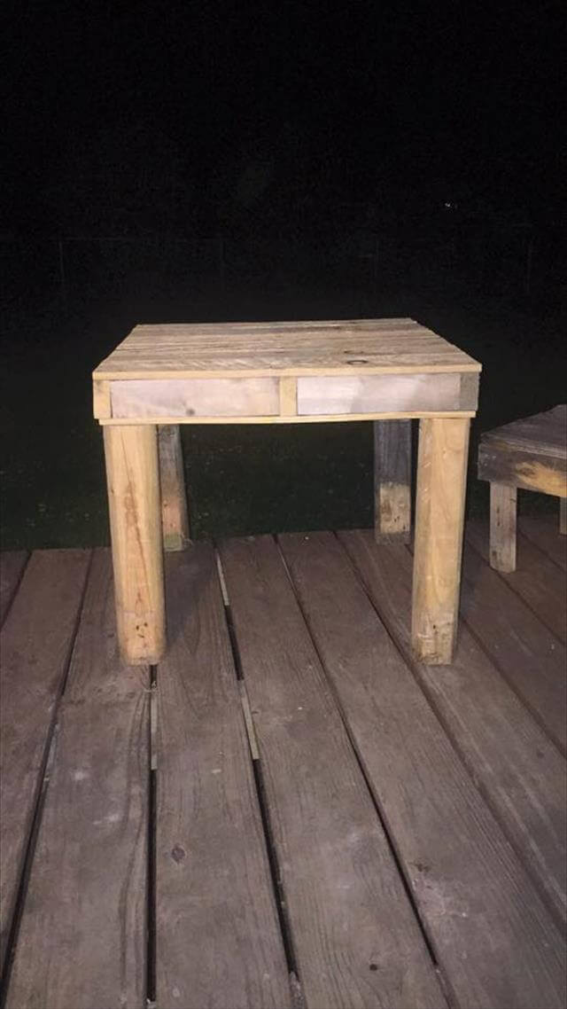 recycled pallet side table