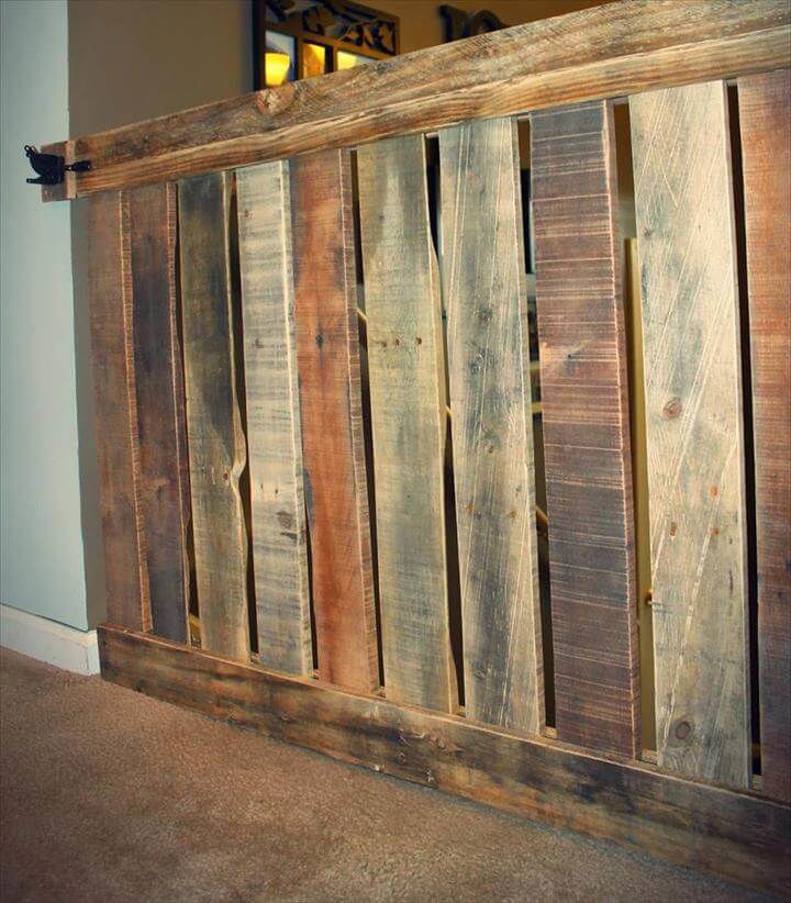 diy pallet stairway baby gate