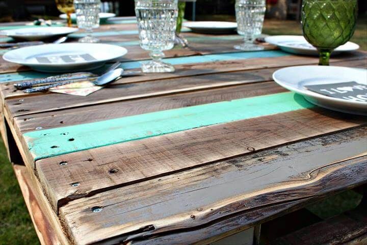 diy pallet rustic dining table