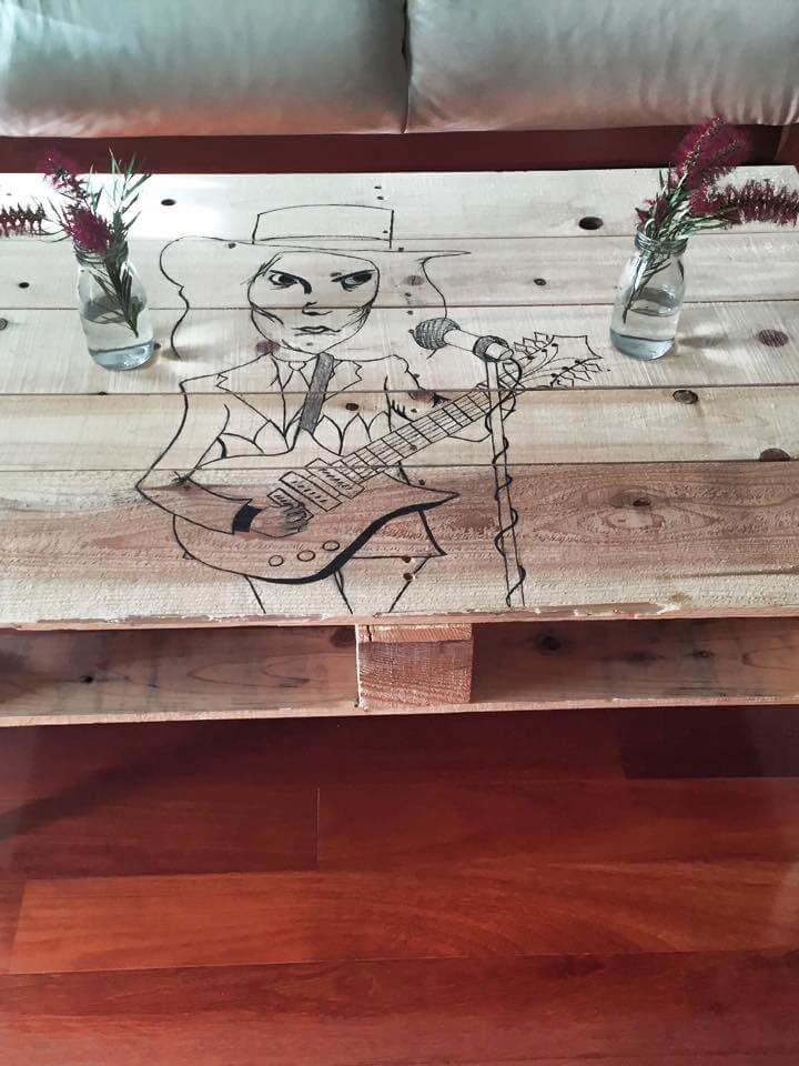 recycled wooden pallet coffee table