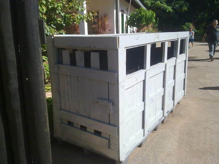 wooden container made of pallets