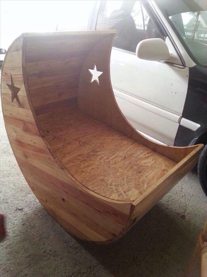 moon shaped baby cradle