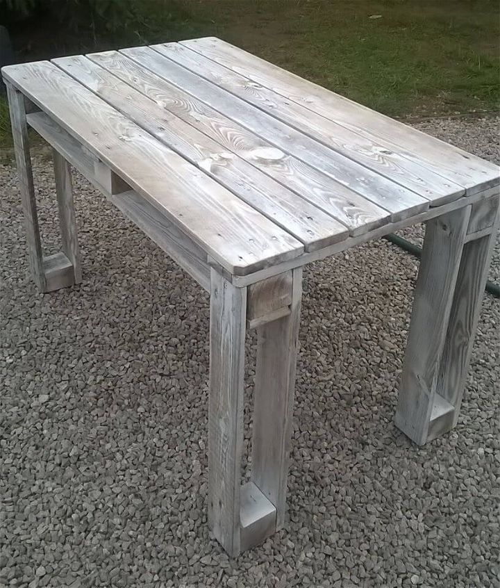 rustic white pallet coffee table