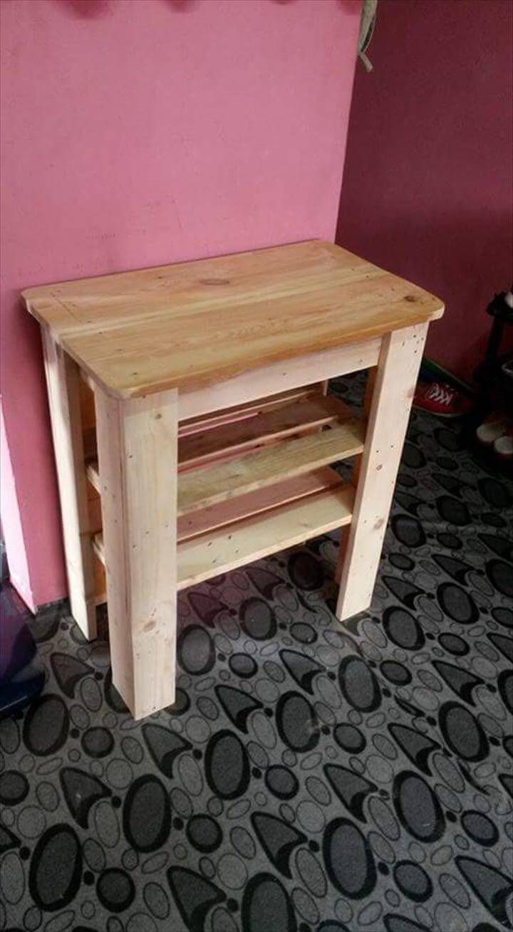 DIY pallet table stand