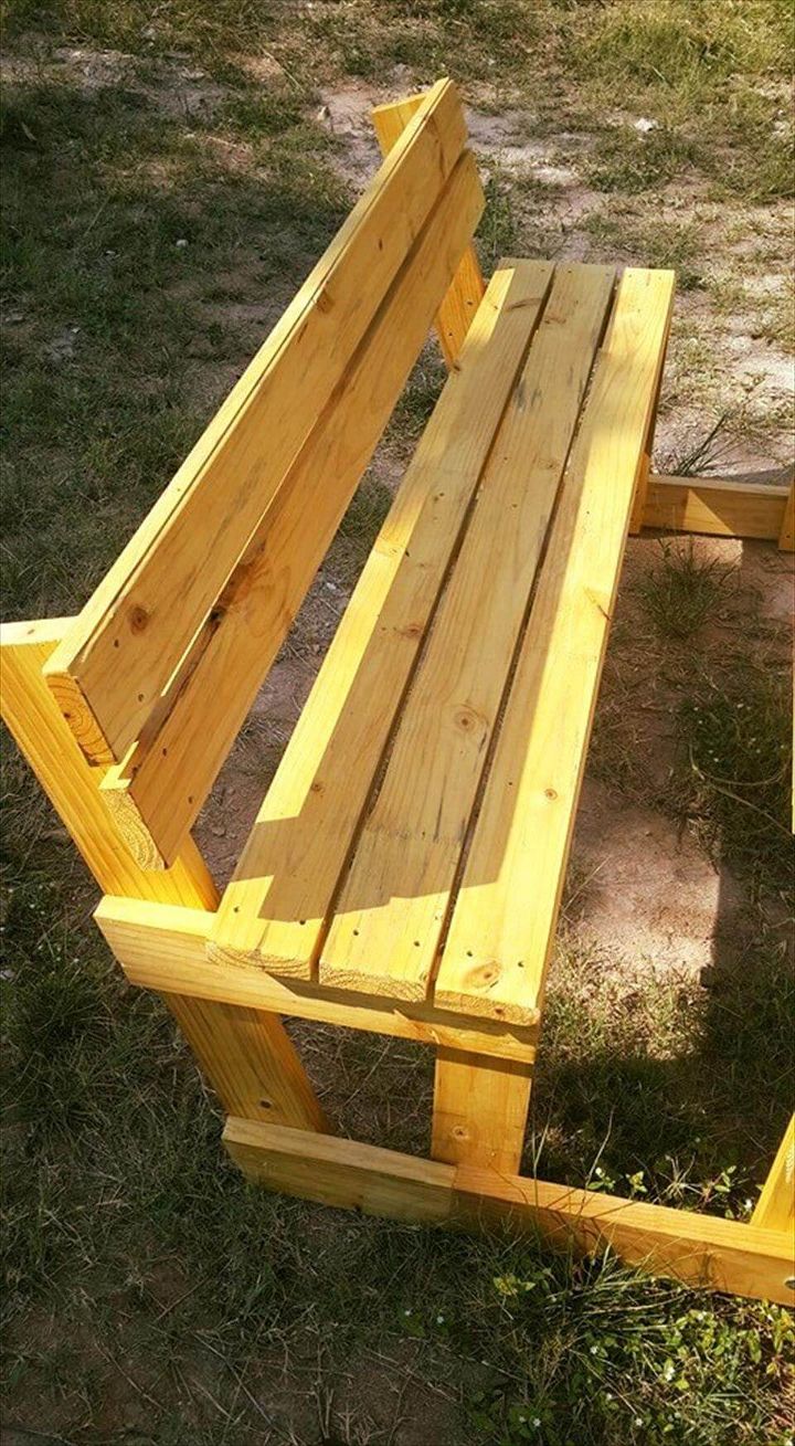 diy pallet picnic table with benches