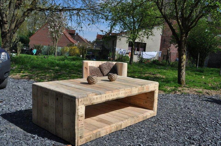 Recycle pallet coffee table
