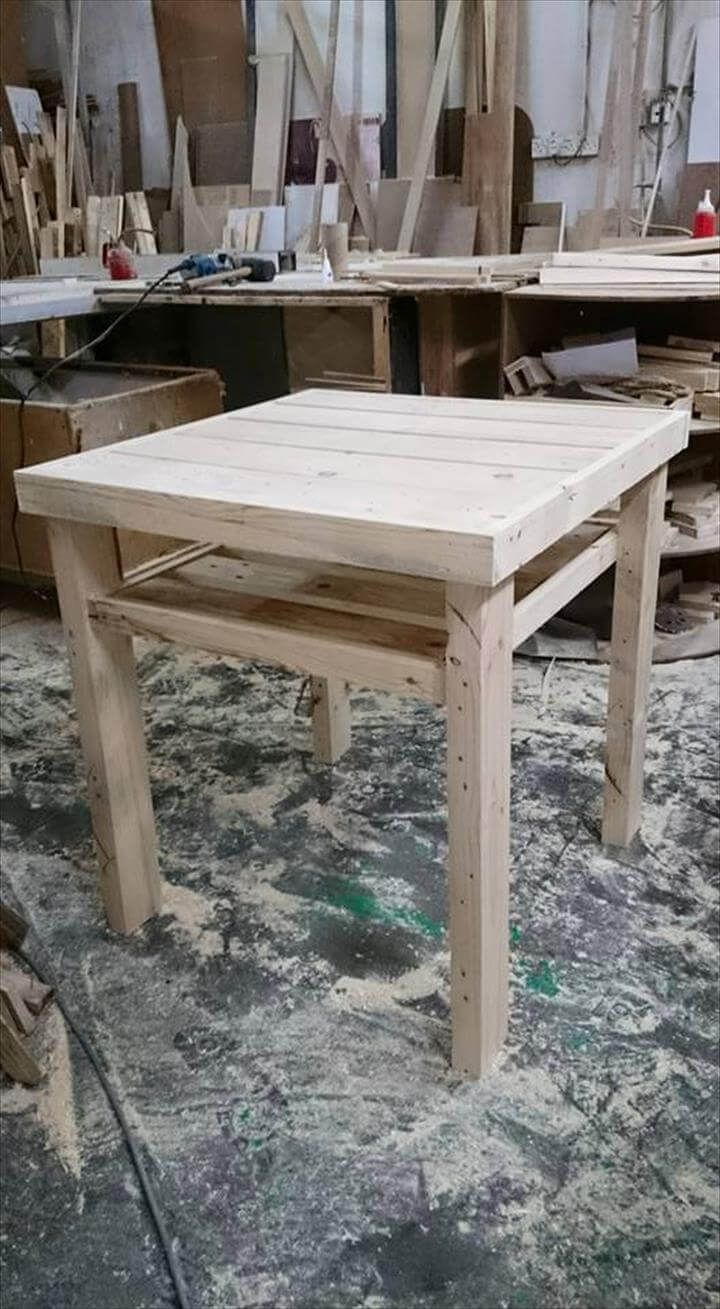 repurposed pallet side table