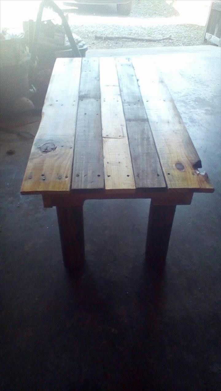 Reclaimed pallet rustic coffee table