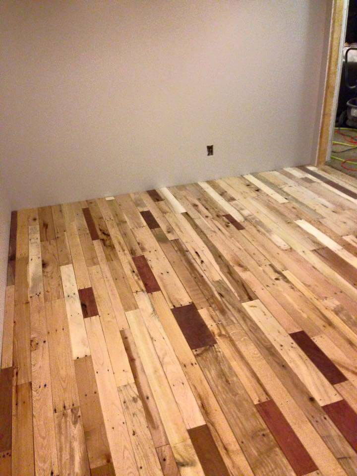 interior flooring done with pallets