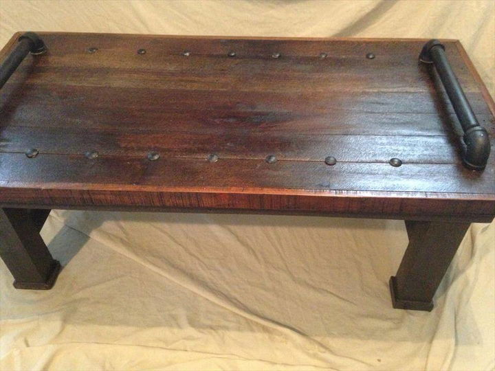 handmade wooden pallet coffee table