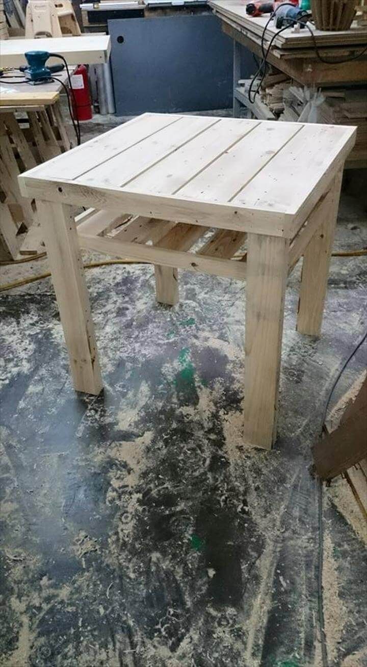 pallet wooden side table
