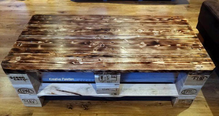 rustic pallet coffee table
