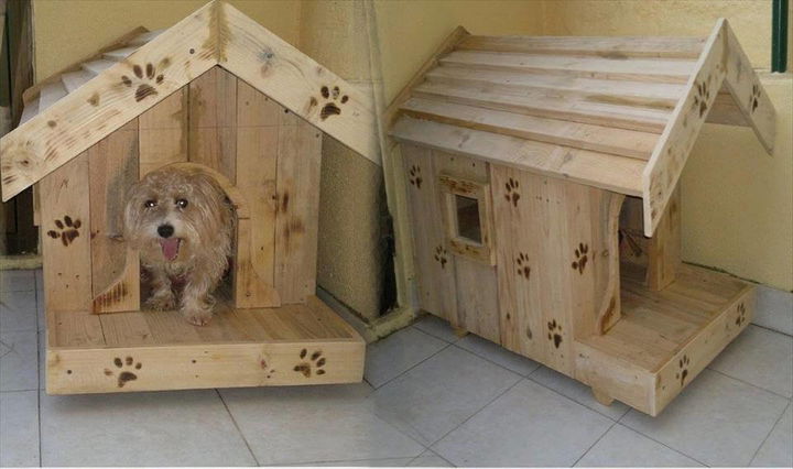 gorgeous pallet dog house