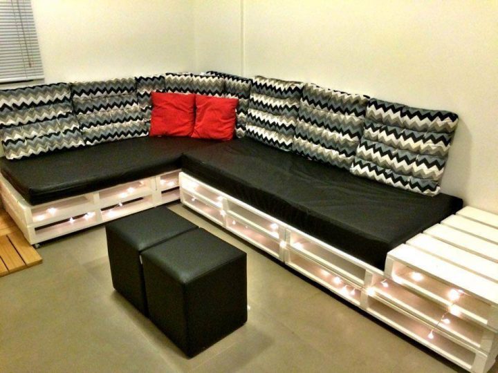 Elegant Pallet Sectional Sofa
