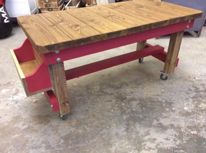 diy pallet coffee table with storage box