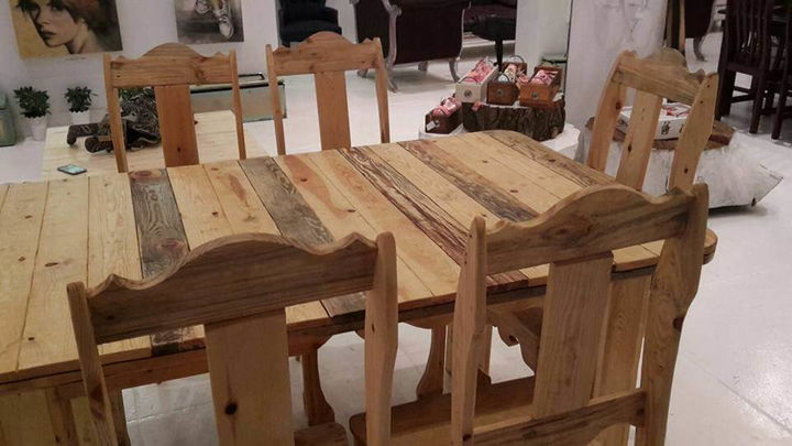 diy pallet dining set