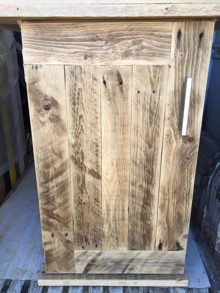 handmade wooden pallet nightstand and side table