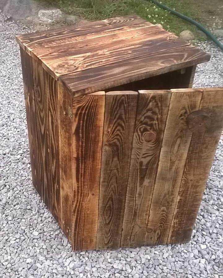 no-cost pallet nightstand